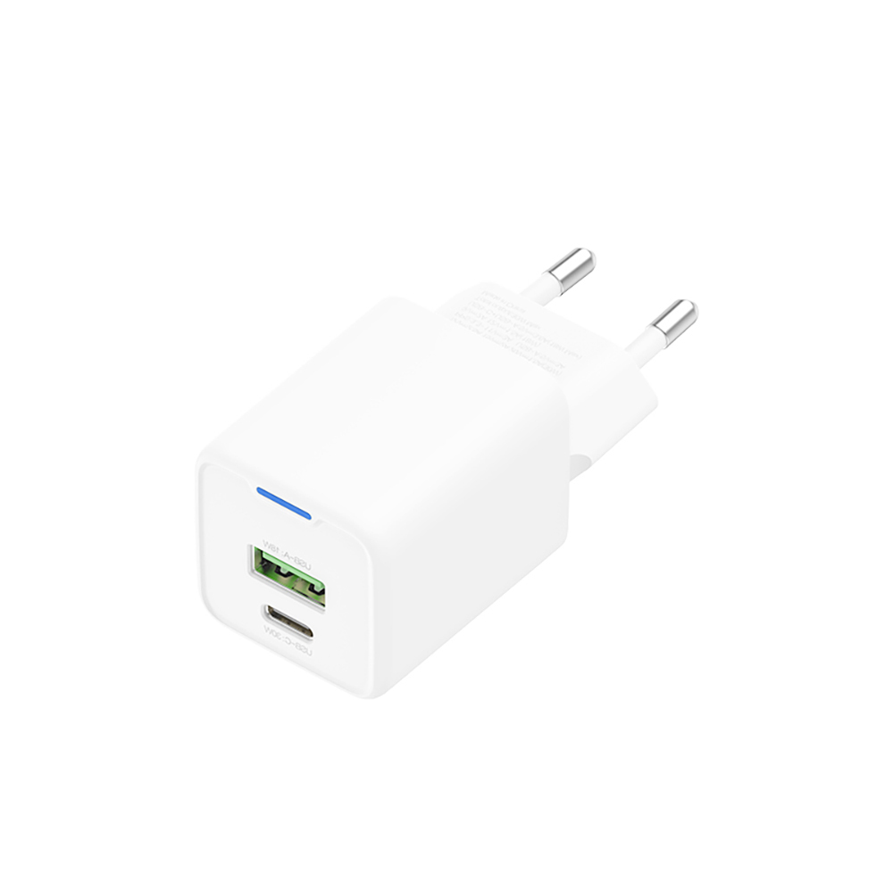 Recci RC107E Type-C PD & USB-A GaN Teknolojili Hızlı Şarj Başlığı 30W - 1