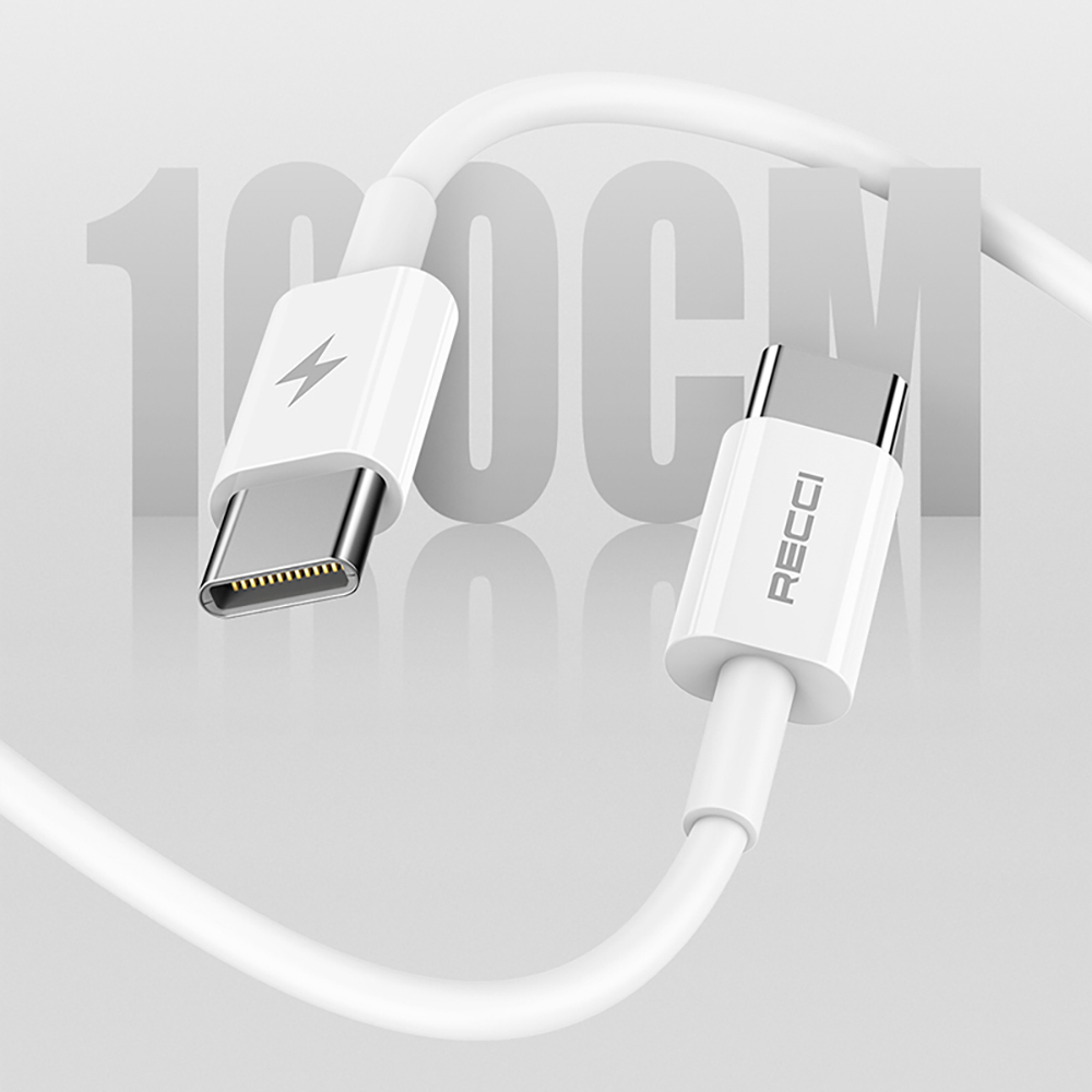 Recci RC108E GaN Teknolojili Hızlı Şarj Başlığı Type-C to Type-C PD 45W Kablolu Şarj Seti - 9