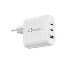 Wiwu Wi-U024 EU Serisi Dual Type-C PD & USB-A GaN Teknolojili Hızlı Şarj Başlığı 65W - 2