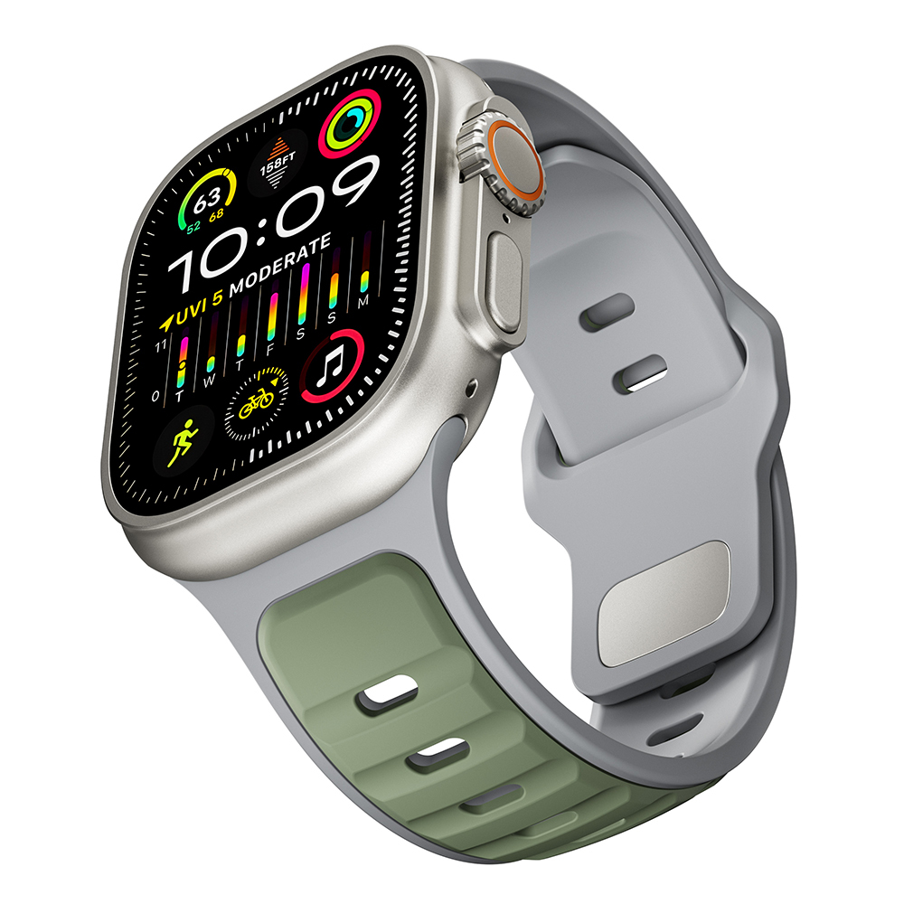 Apple Watch Ultra 49mm Uyumlu Zore KRD-135 Silikon Kordon Strap Kayış - 9