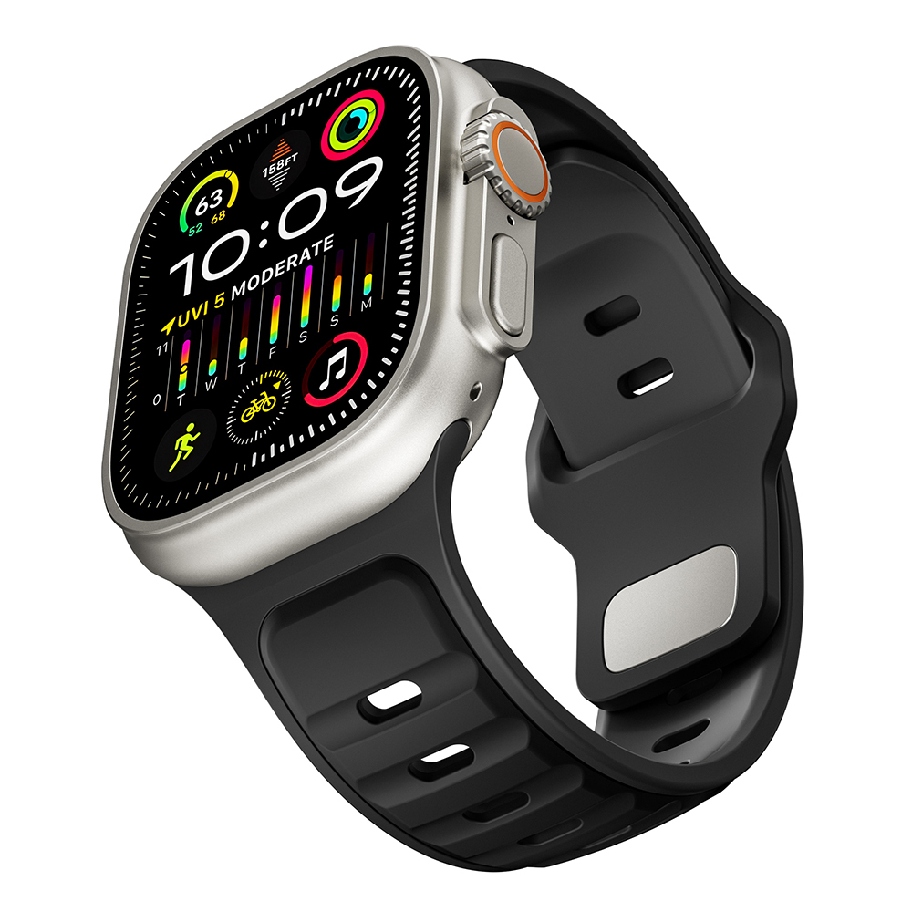 Apple Watch Ultra 49mm Uyumlu Zore KRD-135 Silikon Kordon Strap Kayış - 18
