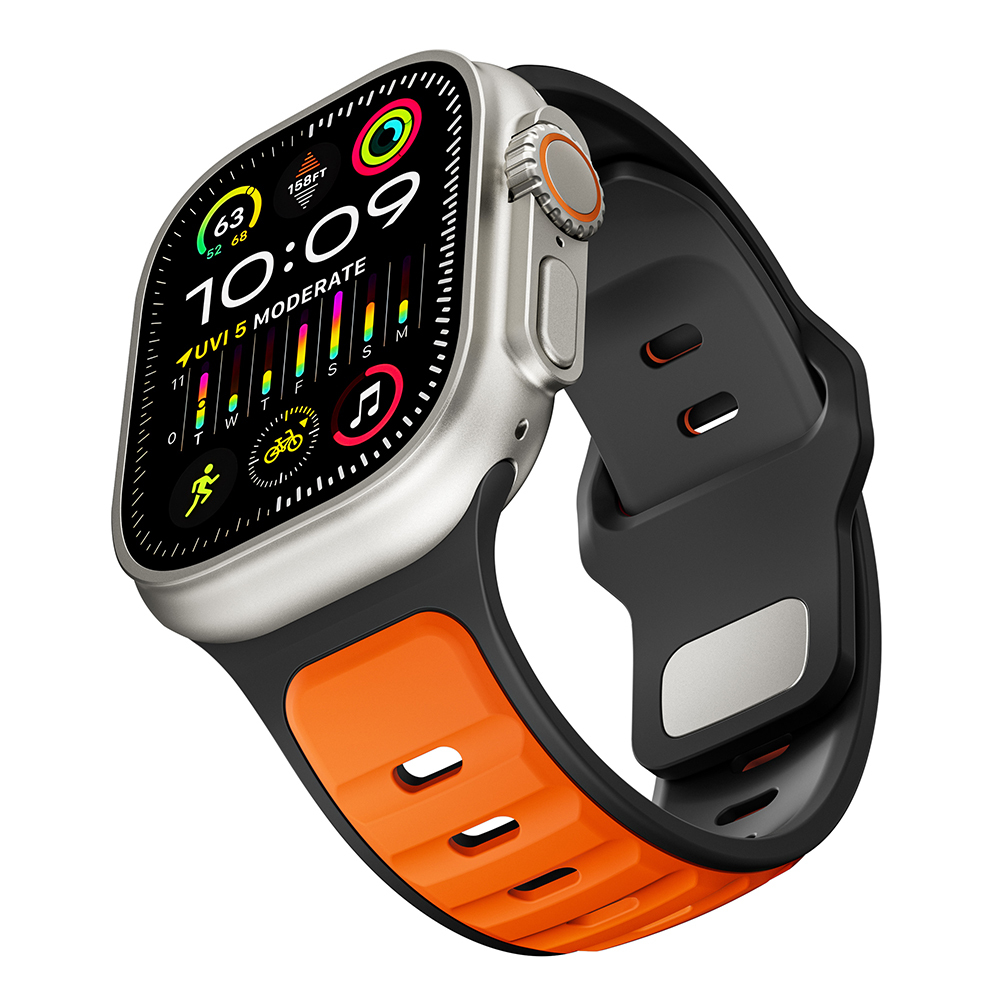 Apple Watch Ultra 49mm Uyumlu Zore KRD-135 Silikon Kordon Strap Kayış - 24