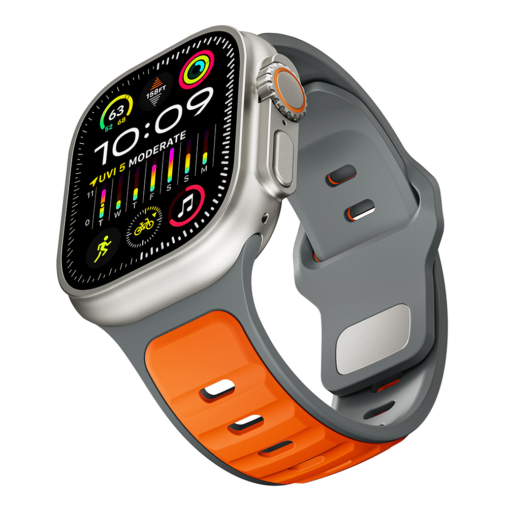 Apple Watch Ultra 49mm Uyumlu Zore KRD-135 Silikon Kordon Strap Kayış - 30