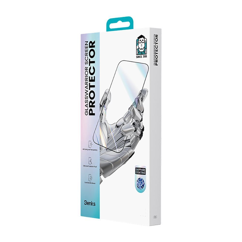 Apple iPhone 16 Pro Max Uyumlu Benks Glass Warrior Safir Coating Ultra İnce Cam Ekran Koruyucu - 4