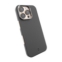 Apple iPhone 16 Pro Max Uyumlu Kılıf Wiwu DCC-208 Magsafe Şarj Özellikli Kamera Standlı Aramid Fiber Tasarım Kevlar Kapak - 2