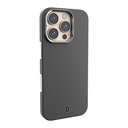 Apple iPhone 16 Pro Max Uyumlu Kılıf Wiwu DCC-208 Magsafe Şarj Özellikli Kamera Standlı Aramid Fiber Tasarım Kevlar Kapak - 4