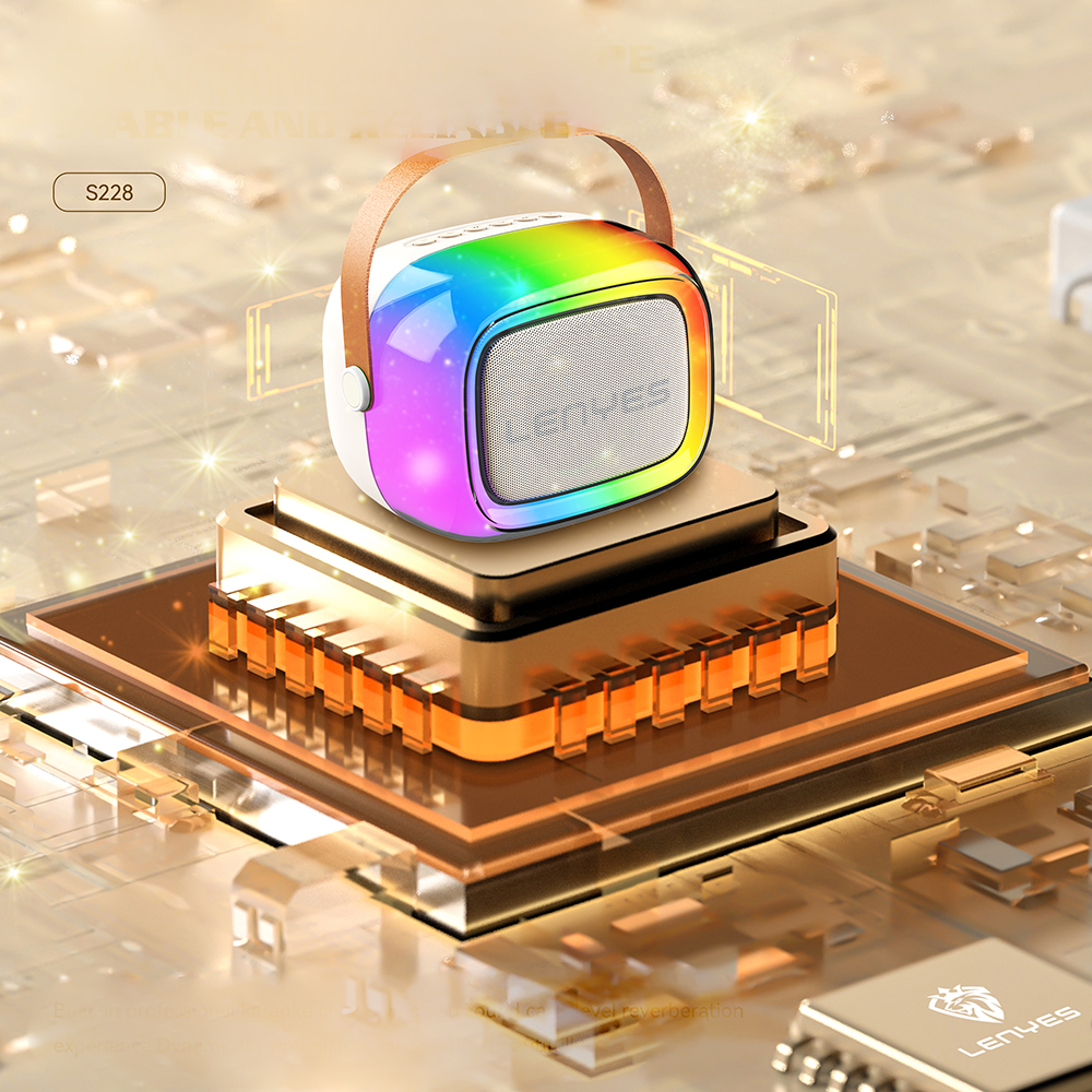 Lenyes S228 RGB Işıklı Askılı Mikrofonlu Bluetooth Speaker Hoparlör v5.3 - 4