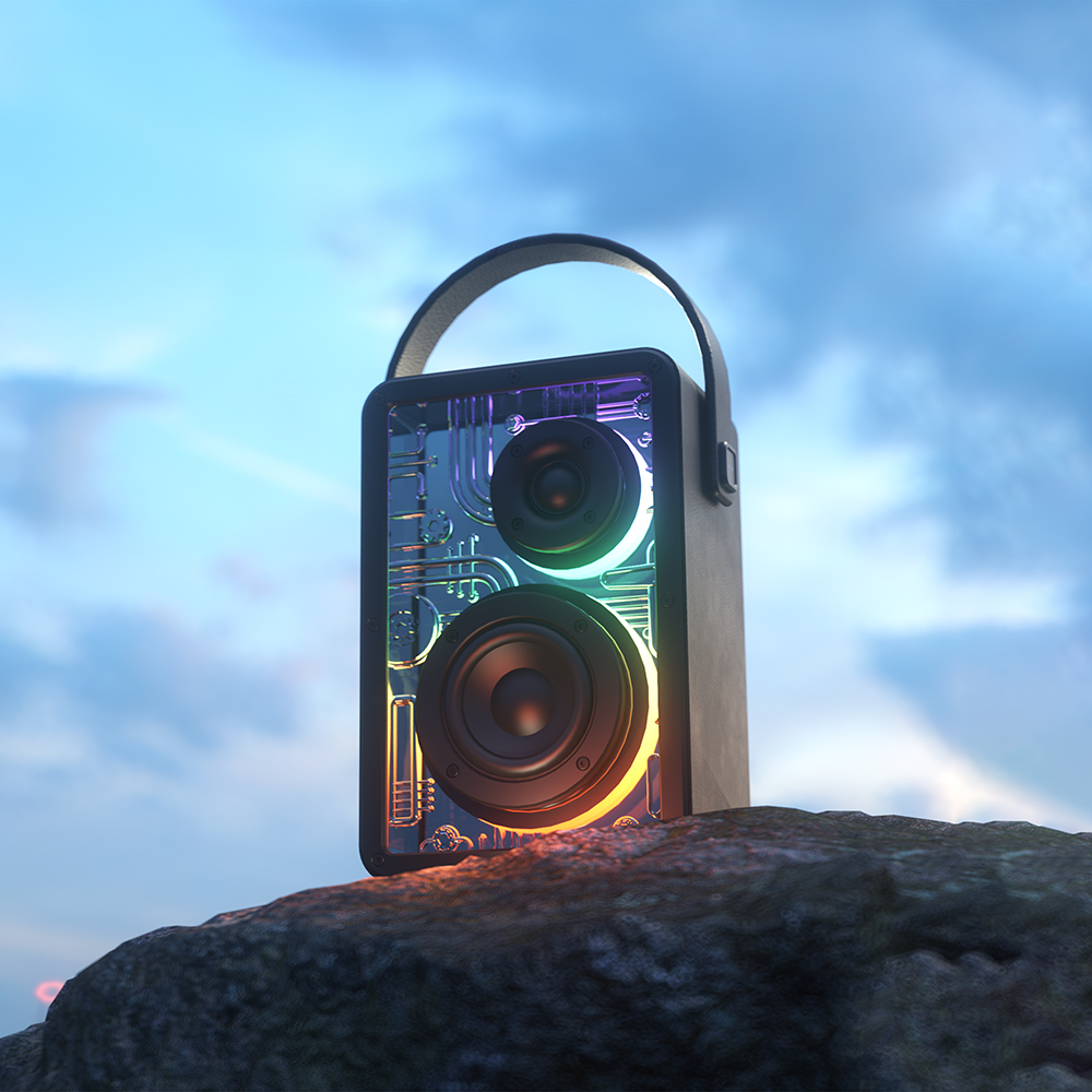 Lenyes S860 RGB Işıklı Taşınabilir Bluetooth Speaker Hoparlör v5.3 - 3