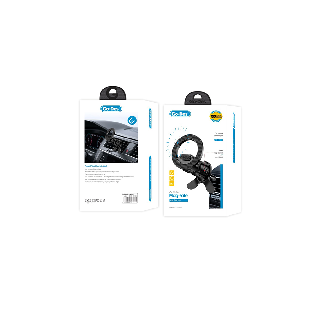 Go Des GD-HD325 Magsafe Magnetik 360 Derece Dönebilen Havalandırma Tasarımlı Telefon Tutucu - 1