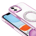 Apple iPhone 11 Uyumlu Kılıf Pırlanta Taş Tasarımlı Magsafe Şarj Özellikli Zore Karetta Silikon Kapak - 4
