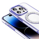 Apple iPhone 14 Pro Max Uyumlu Kılıf Pırlanta Taş Tasarımlı Magsafe Şarj Özellikli Zore Karetta Silikon Kapak - 8
