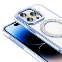 Apple iPhone 14 Pro Max Uyumlu Kılıf Pırlanta Taş Tasarımlı Magsafe Şarj Özellikli Zore Karetta Silikon Kapak - 10