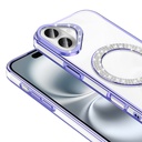Apple iPhone 16 Plus Uyumlu Kılıf Pırlanta Taş Tasarımlı Magsafe Şarj Özellikli Zore Karetta Silikon Kapak - 10