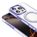 Apple iPhone 16 Pro Max Uyumlu Kılıf Pırlanta Taş Tasarımlı Magsafe Şarj Özellikli Zore Karetta Silikon Kapak - 6