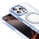 Apple iPhone 16 Pro Max Uyumlu Kılıf Pırlanta Taş Tasarımlı Magsafe Şarj Özellikli Zore Karetta Silikon Kapak - 8
