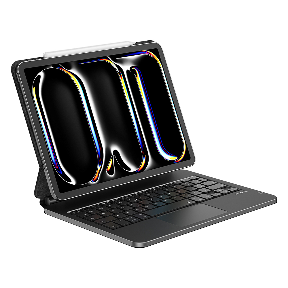Apple iPad Pro 11 2020 Uyumlu (2.Nesil) Wiwu MK-003 Gizli Kalem Bölmeli Klavyeli Standlı Kılıf - 3