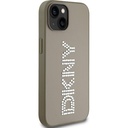 Apple iPhone 14 Uyumlu Kılıf DKNY Orjinal Lisanslı Taşlı DKNY Yazılı Metalik Rhinestones PU Deri Kapak