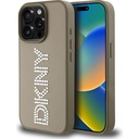 Apple iPhone 15 Pro Max Uyumlu Kılıf DKNY Orjinal Lisanslı Taşlı DKNY Yazılı Metalik Rhinestones PU Deri Kapak