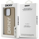 Apple iPhone 15 Pro Max Uyumlu Kılıf DKNY Orjinal Lisanslı Taşlı DKNY Yazılı Metalik Rhinestones PU Deri Kapak