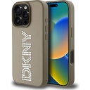 Apple iPhone 16 Pro Max Uyumlu Kılıf DKNY Orjinal Lisanslı Taşlı DKNY Yazılı Metalik Rhinestones PU Deri Kapak