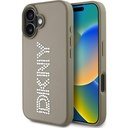 Apple iPhone 16 Uyumlu Kılıf DKNY Orjinal Lisanslı Taşlı DKNY Yazılı Metalik Rhinestones PU Deri Kapak