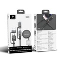 Lenyes LC541 USB-A + Type-C to Lightning – Type-C – Akıllı Saat Şarj Kablosu 60W 1M - 1