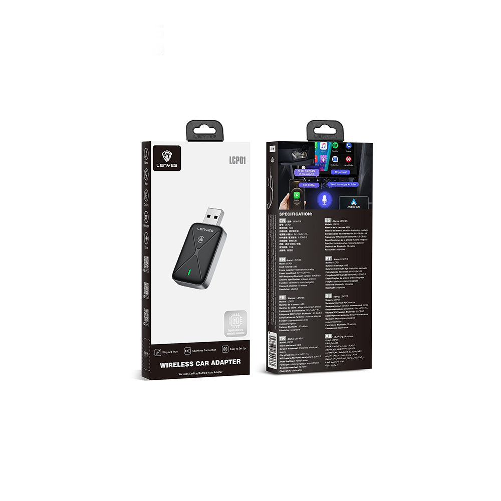 Lenyes LCP01 USB Bluetooth 5.0 Wireless Transmitter Adaptör - 1