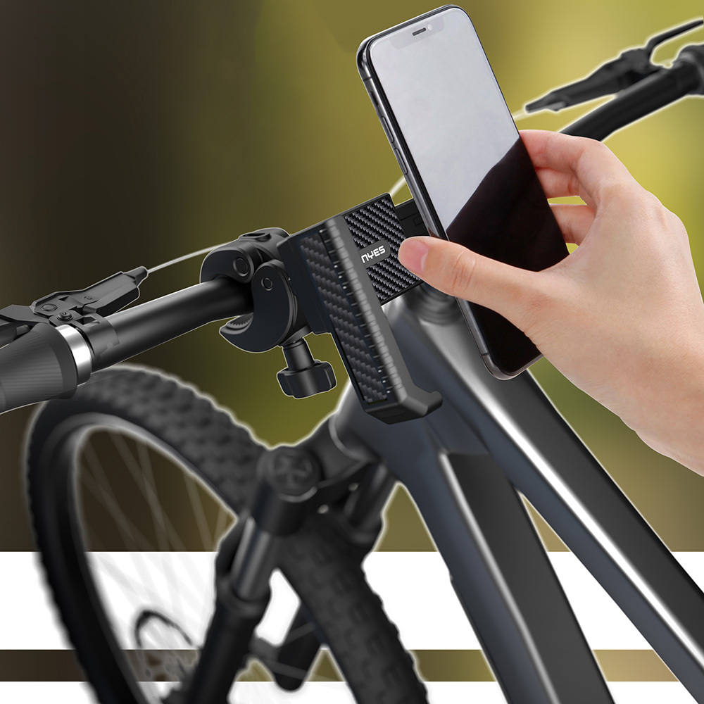 Lenyes CR182 360 Derece Ayarlanabilir Çift Kilitli Bisiklet ve Motosiklet Telefon Tutucu - 5