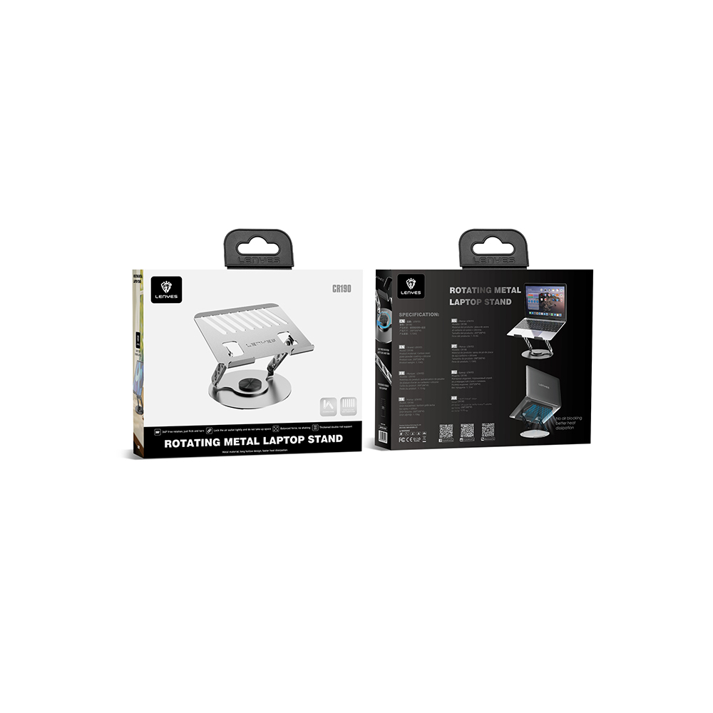Lenyes CR190 360 Derece Dönebilen Katlanabilir Laptop Standı - 9