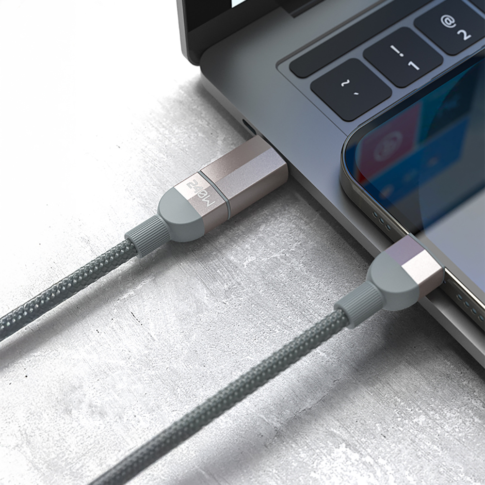 Lenyes LC543 4in1 Hızlı Şarj Özellikli USB-A - Type-C + Type-C to Lightning Data ve Şarj Kablosu 240W 1M - 6