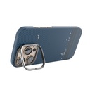 Apple iPhone 16 Pro Max Uyumlu Kılıf Wiwu DCC-209 Magsafe Şarj Özellikli Kamera Standlı Aramid Fiber Tasarım Kevlar Kapak - 2