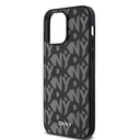 Apple iPhone 14 Pro Max Uyumlu Kılıf DKNY Orjinal Lisanslı M-safe Şarj Özellikli 3D Yazılı Grid Pattern Kapak - 12