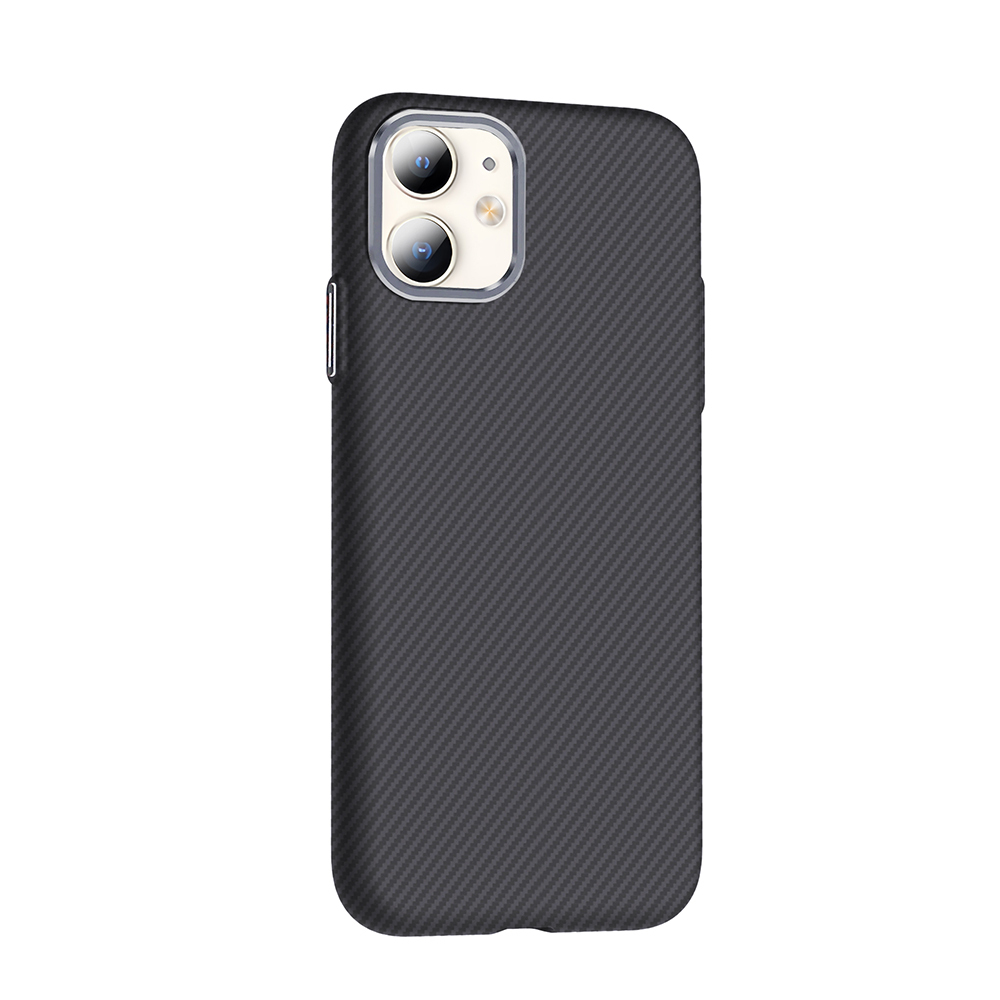 Apple iPhone 11 Uyumlu Kılıf M-safe Şarj Özellikli Karbon Fiber Görünümlü Zore Gros Kapak - 1