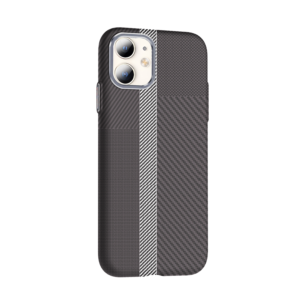 Apple iPhone 11 Uyumlu Kılıf M-safe Şarj Özellikli Karbon Fiber Görünümlü Zore Gros Kapak - 3
