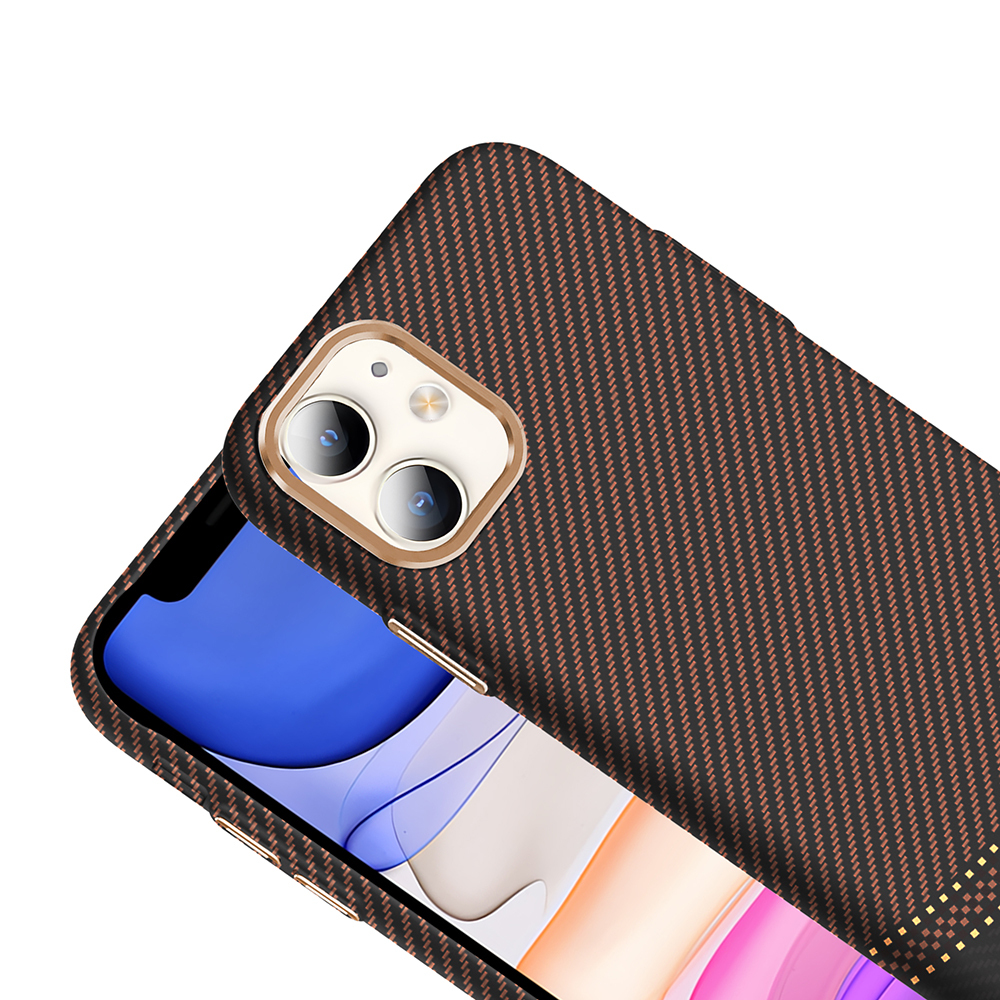 Apple iPhone 11 Uyumlu Kılıf M-safe Şarj Özellikli Karbon Fiber Görünümlü Zore Gros Kapak - 10