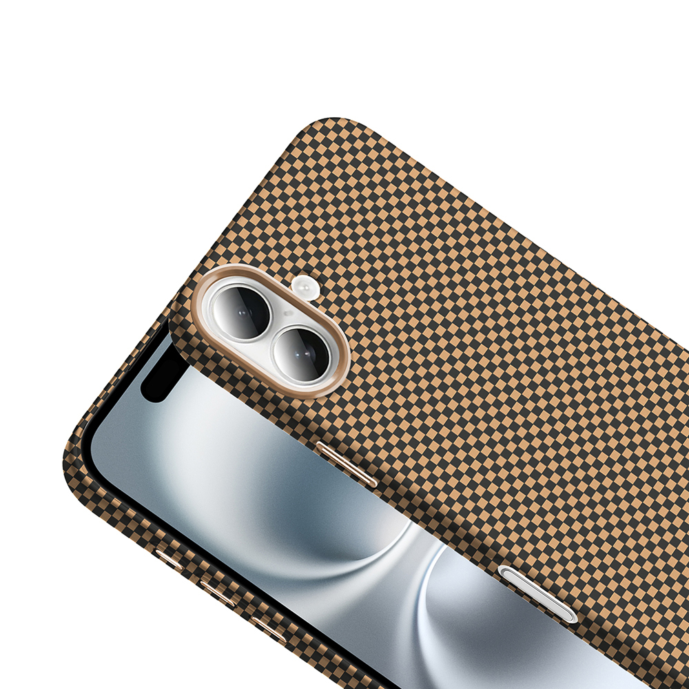 Apple iPhone 16 Uyumlu Kılıf M-safe Şarj Özellikli Karbon Fiber Görünümlü Zore Gros Kapak - 2