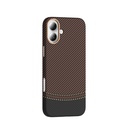 Apple iPhone 16 Uyumlu Kılıf M-safe Şarj Özellikli Karbon Fiber Görünümlü Zore Gros Kapak - 3