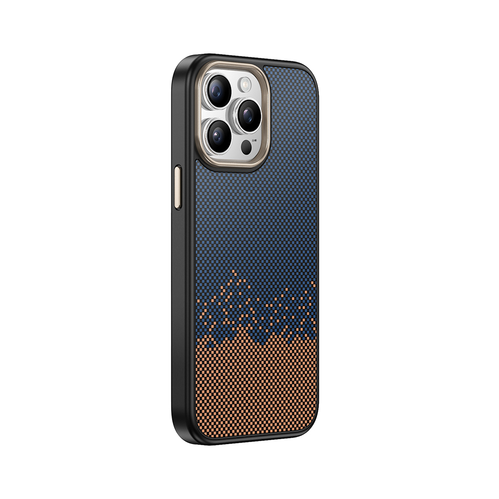 Apple iPhone 15 Pro Uyumlu Kılıf M-safe Şarj Özellikli Karbon Fiber Görünümlü Zore Antina Kapak - 3