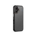 Apple iPhone 16 Uyumlu Kılıf M-safe Şarj Özellikli Karbon Fiber Görünümlü Zore Antina Kapak - 1