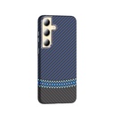 Samsung Galaxy S24 Uyumlu Kılıf M-safe Şarj Özellikli Karbon Fiber Görünümlü Zore Gros Kapak - 7