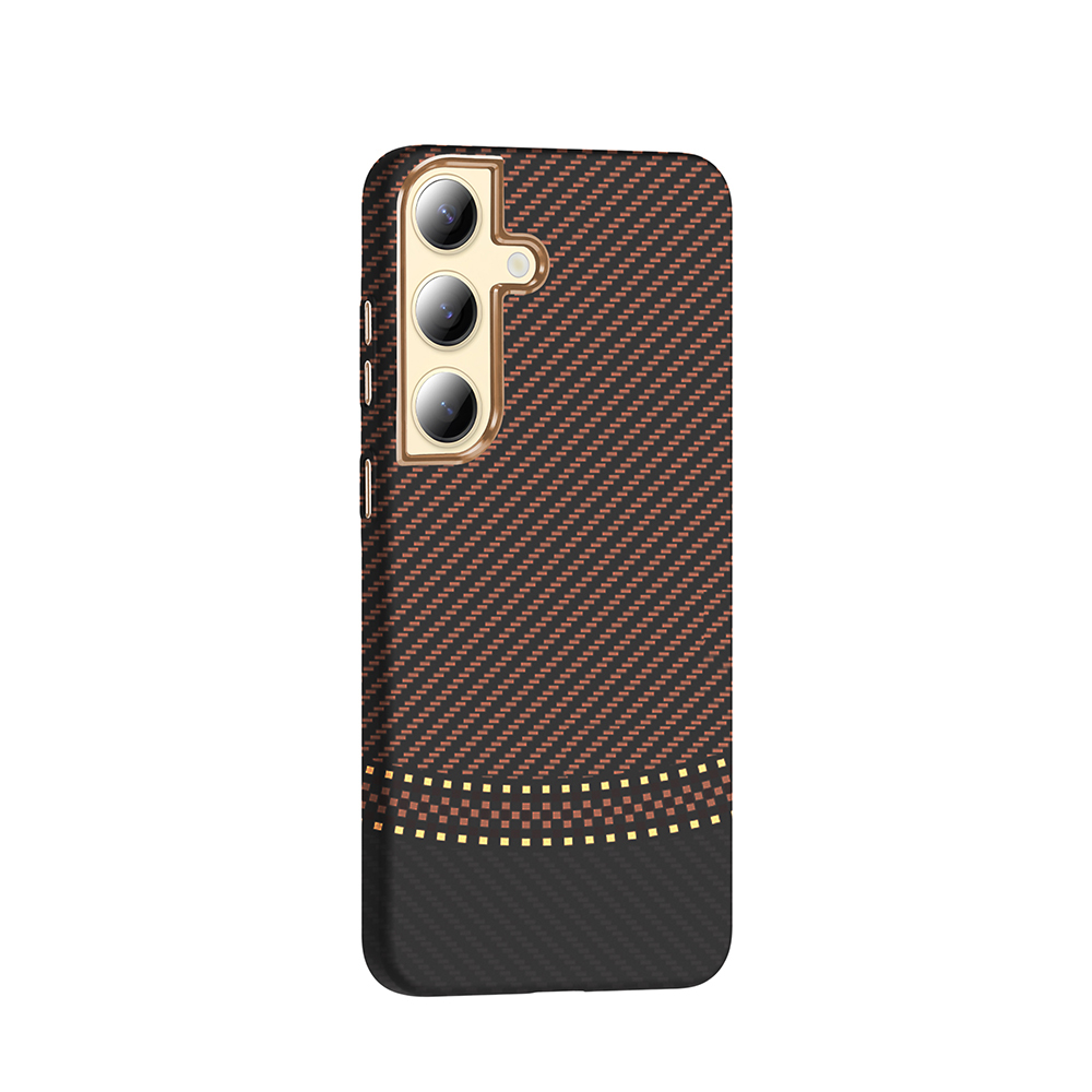 Samsung Galaxy S24 Uyumlu Kılıf M-safe Şarj Özellikli Karbon Fiber Görünümlü Zore Gros Kapak - 9