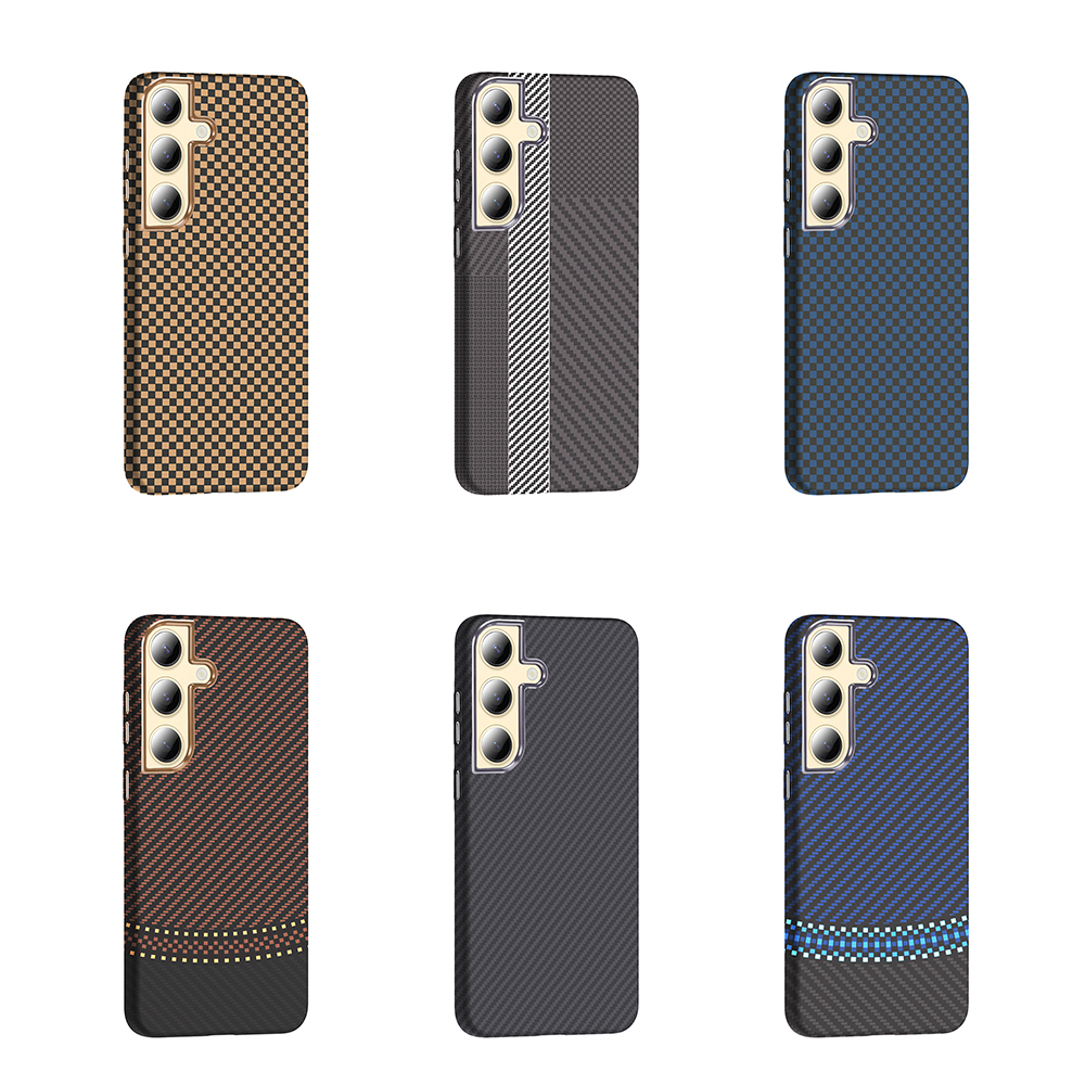 Samsung Galaxy S24 Uyumlu Kılıf M-safe Şarj Özellikli Karbon Fiber Görünümlü Zore Gros Kapak - 13