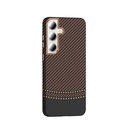 Samsung Galaxy S24 FE Uyumlu Kılıf M-safe Şarj Özellikli Karbon Fiber Görünümlü Zore Gros Kapak - 3