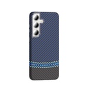 Samsung Galaxy S24 FE Uyumlu Kılıf M-safe Şarj Özellikli Karbon Fiber Görünümlü Zore Gros Kapak - 5