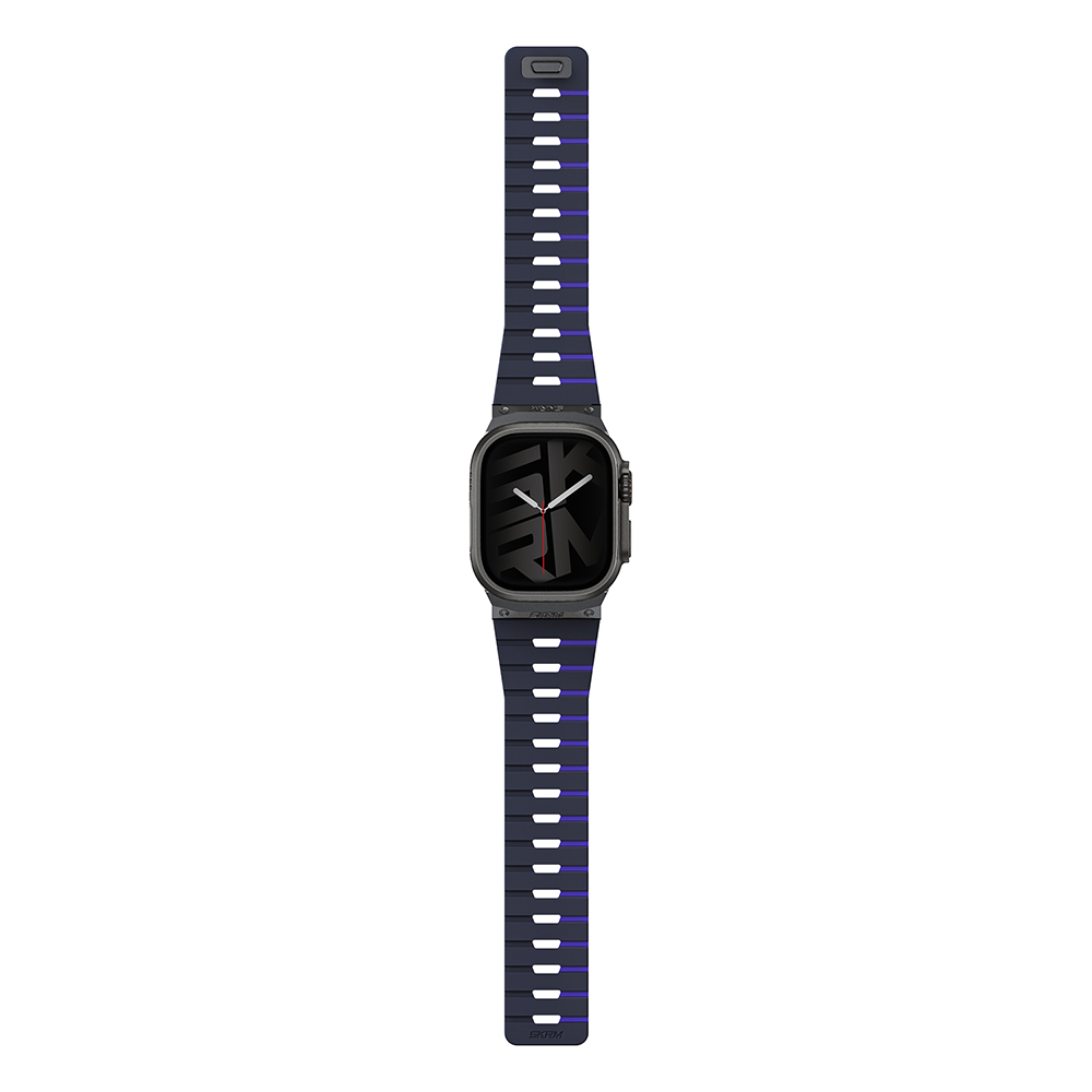 Apple Watch 10 46mm Uyumlu Skinarma Gemini Serisi TPU Magnetik Silikon Kordon - 7