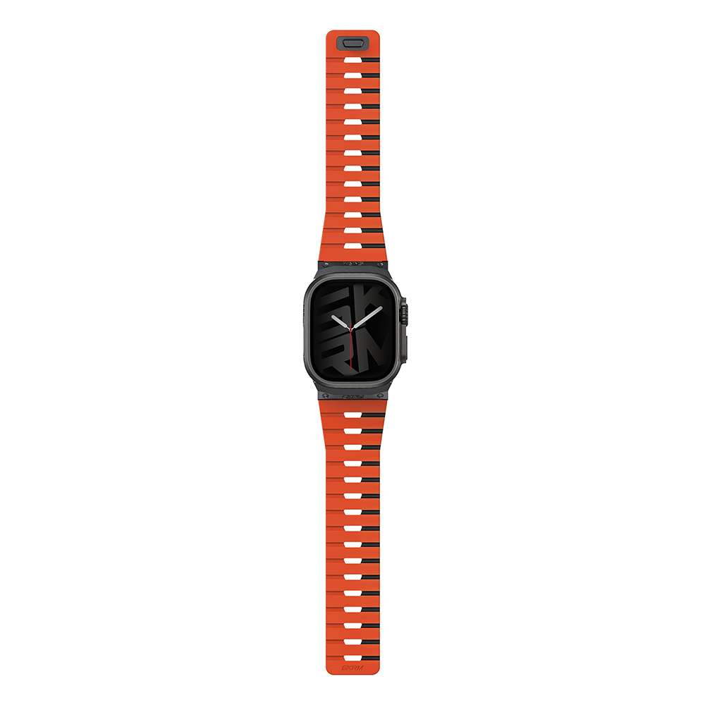 Apple Watch 10 46mm Uyumlu Skinarma Gemini Serisi TPU Magnetik Silikon Kordon - 9