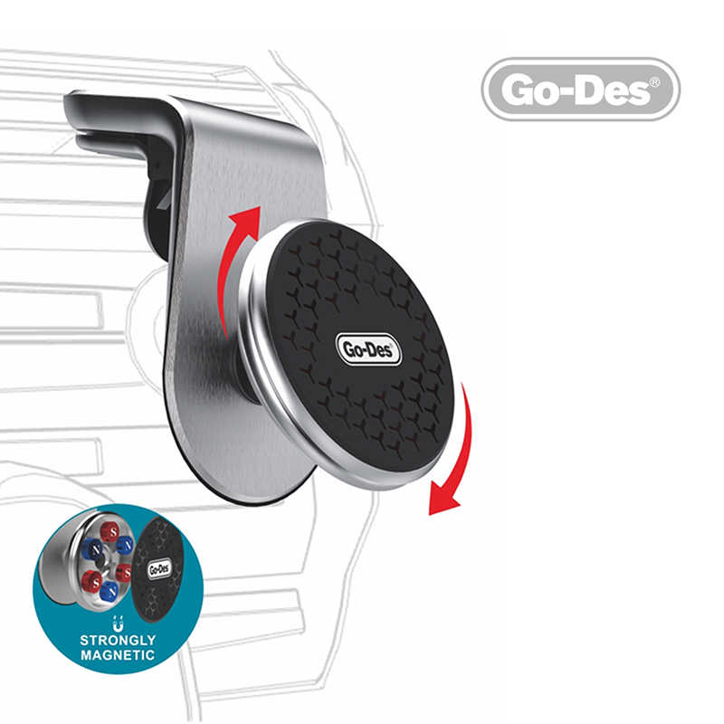 Go Des GD-HD676 L-Shaped Magnetik Araç Telefon Tutucu - 1
