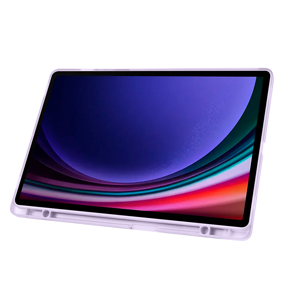 Samsung Galaxy Tab S9 FE Plus Uyumlu Kılıf Zore Tri Folding Kalem Bölmeli Standlı Kılıf - 5