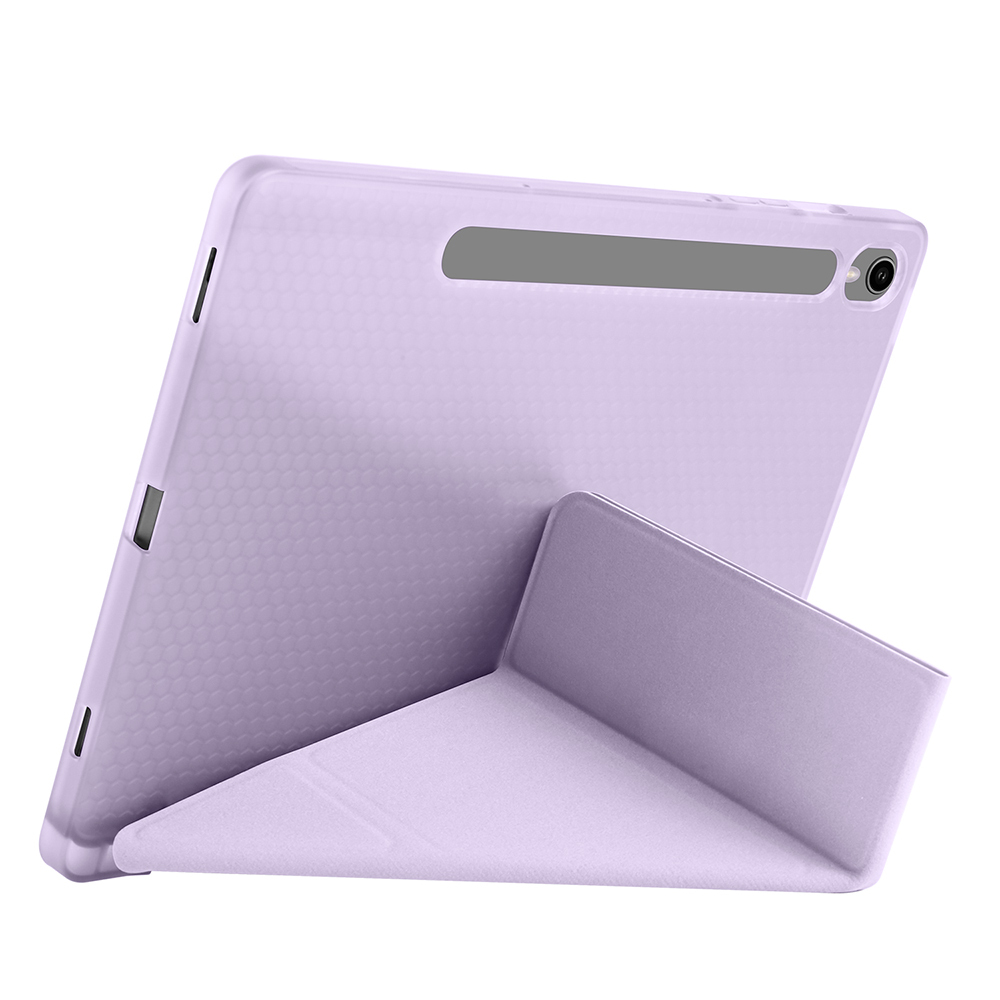 Samsung Galaxy Tab S9 FE Uyumlu Kılıf Zore Tri Folding Kalem Bölmeli Standlı Kılıf - 12