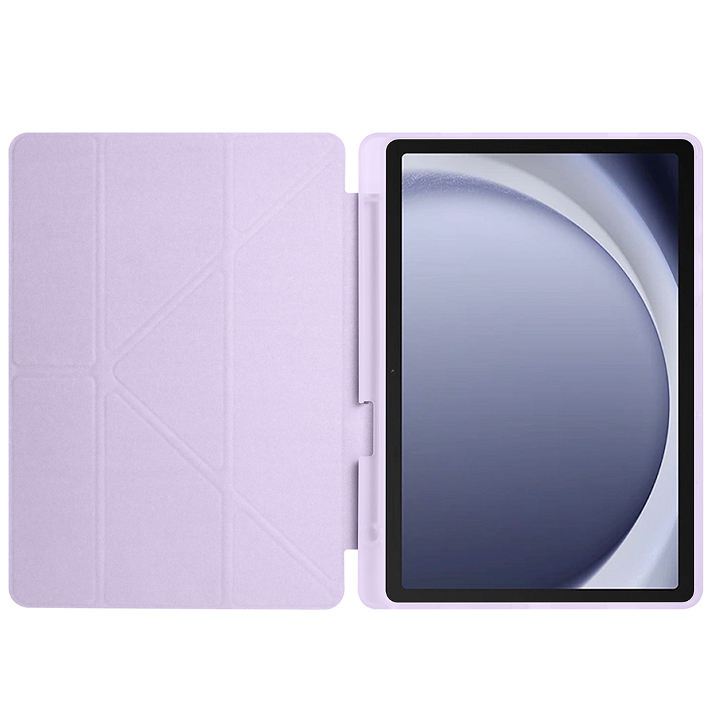 Samsung Galaxy Tab A9 Plus Uyumlu Kılıf Zore Tri Folding Kalem Bölmeli Standlı Kılıf - 4